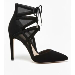 Elegant Black Lace-Up Pointed Toes Heels Old Money, Chic and Minimalist Style